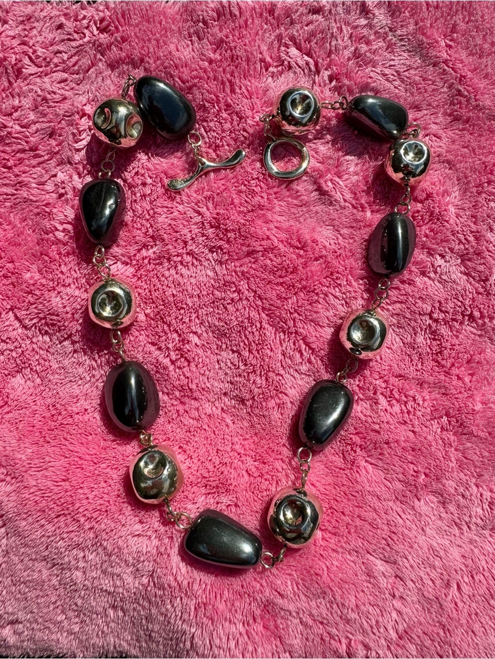 RLM Studio Sterling & Hematite Necklace Robert Lee Morris
